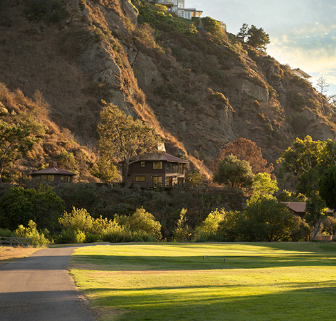 Sunny exterior view of The Ranch Laguna Beach.