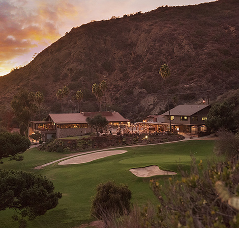 Property view during sunset. 
