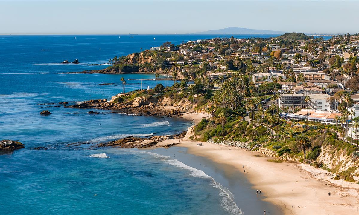 aerial view of Laguna Beach 