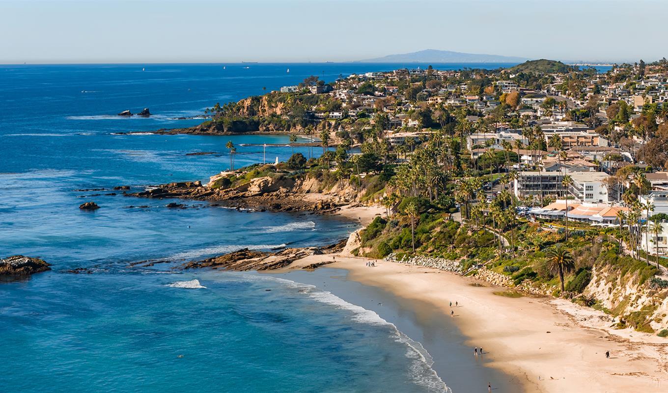 aerial view of Laguna Beach 