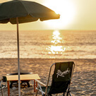 A view of the sunset from the beach