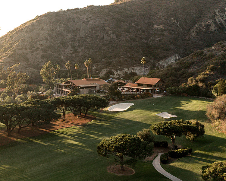 Sunny golf course.