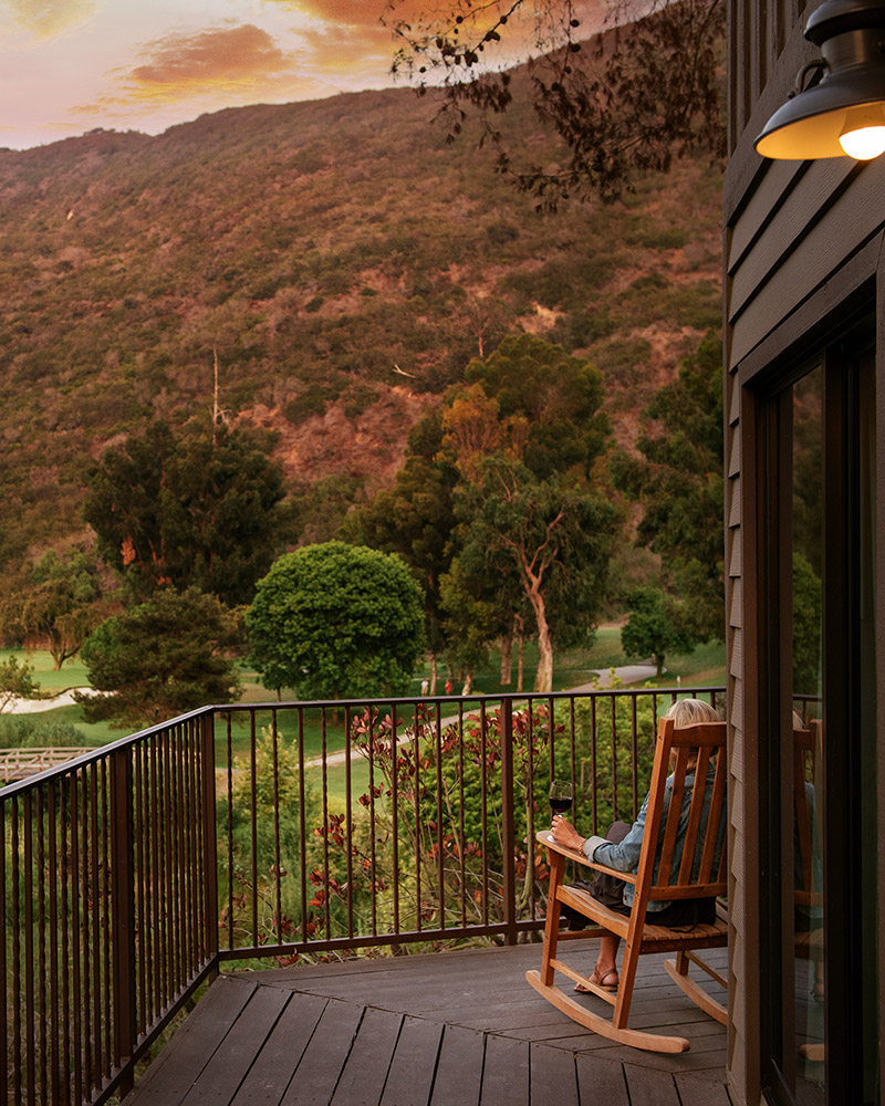 Guest on deck with a view. 