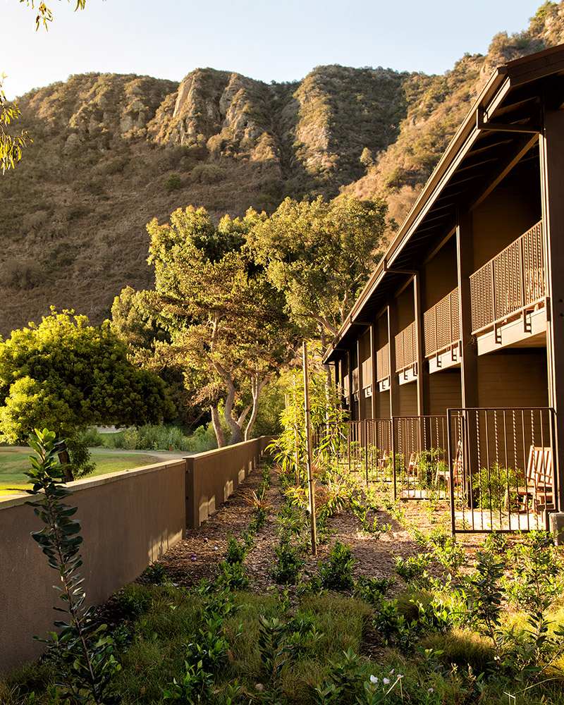 Resort guest balconies. 