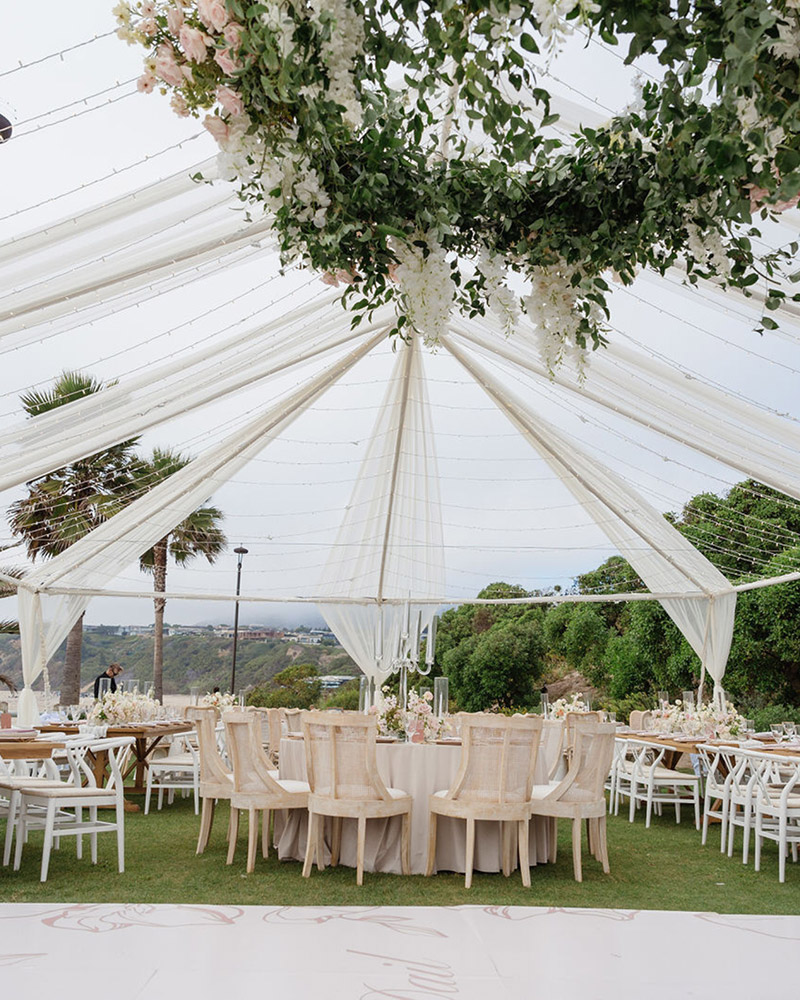 Reception tent.