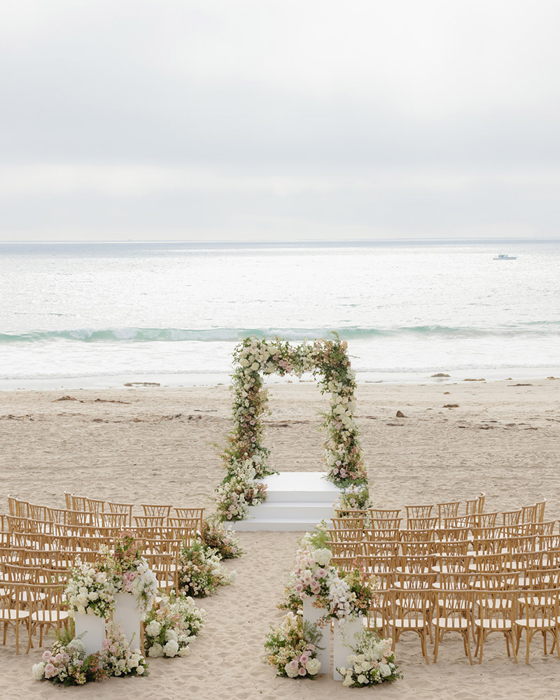 Beach ceremony. 