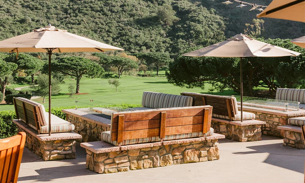 A view of the outdoor patio