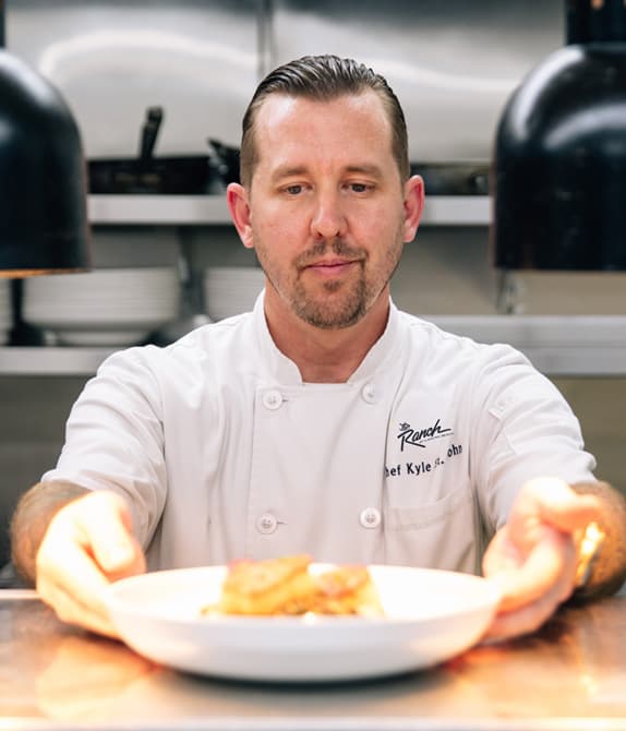 Chef preparing a dish